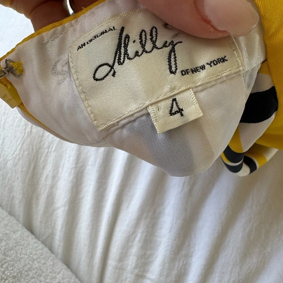 Milly Chain Link Halter Navy & Yellow Women’s Size 4 sheath dress backless  sexy - Picture 11 of 16